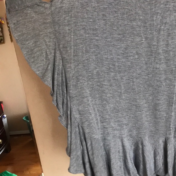 Chelsea Violet Ruffle Grey Top - Picture 2 of 2